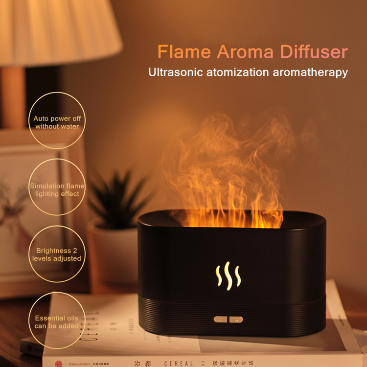 Flame Humidifier with Soft Glow Light