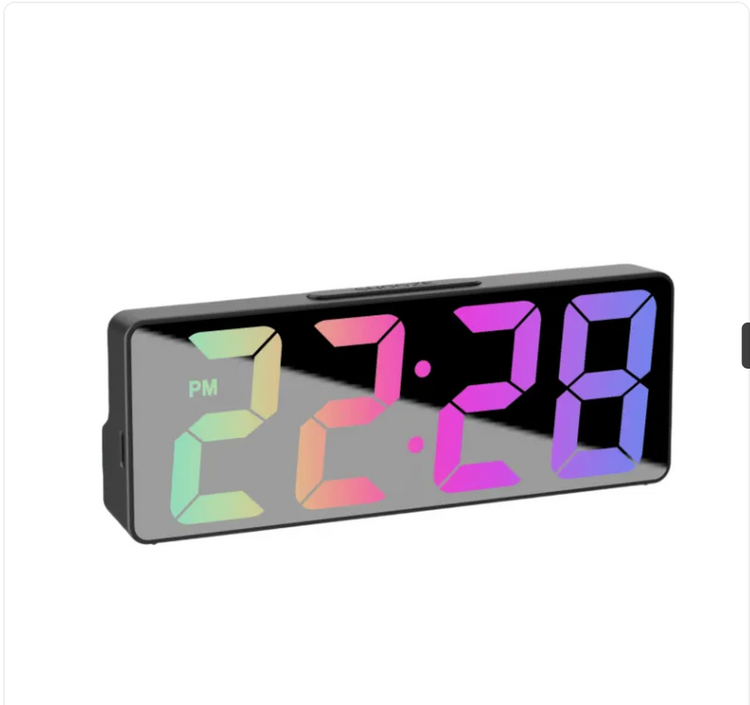 Large Digital Alarm Clock with Soft Night Display