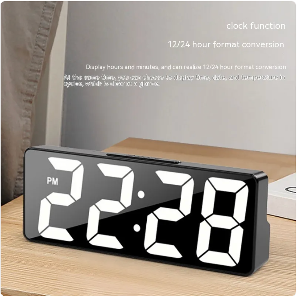 Large Digital Alarm Clock with Soft Night Display