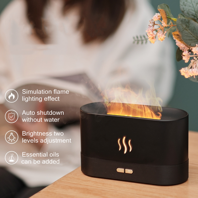 Flame Humidifier with Soft Glow Light